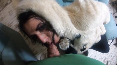 MilfyCalla- Face fuck while wearing white fur coat and ugg boots 208