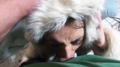 MilfyCalla- Face fuck while wearing white fur coat and ugg boots 208