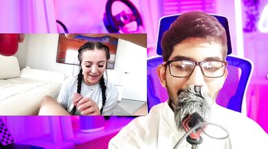 Stepsister fucks stepbrother while playing game. Reaction Video.