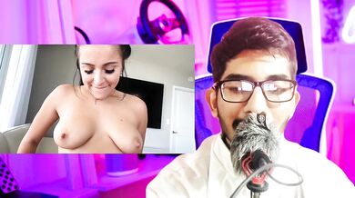 Stepsister fucks stepbrother while playing game. Reaction Video.