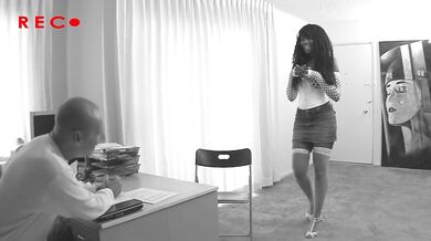 Black babe Nyomi Banxxx Gets Her Pussy Pounded by a White Cock- AssMania