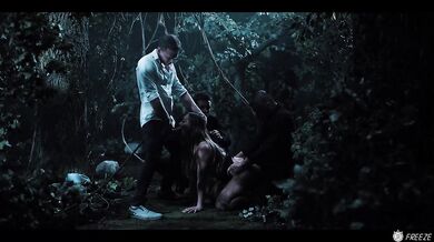 Asian Slut Gangbang - Japanese Girl With Big Tits Gets Used Like A Fuckdoll In The Woods Freeze Fuck