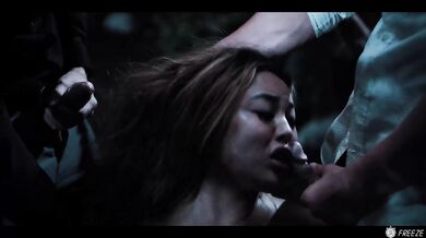 Asian Slut Gangbang - Japanese Girl With Big Tits Gets Used Like A Fuckdoll In The Woods Freeze Fuck