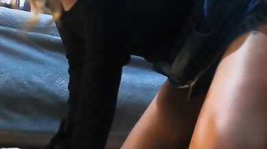 Latina, first I cover her eyes and touch her, until I put everything inside her, listen to her enjoy