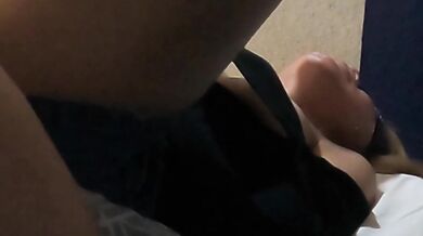 Latina, first I cover her eyes and touch her, until I put everything inside her, listen to her enjoy