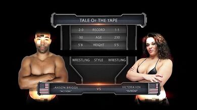 Victoria Voxxx vs Jaxson Briggs - Interracial Sex Fight and Fucking