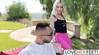 Petite Blondie Emma Rosie Worshipped And Fucked After