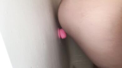Lightskin Latina takes BBC backshots in the shower when mans at work!