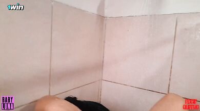 Mi best friend spies on me in the shower and I invite him to fuck me golden shower and creampie ft EddieQueens