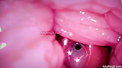 Camera in Vagina, Cervix POV, Tiny Cucked by Giant ‘Couple’, Cum in Condom and Creampie - Full Clip