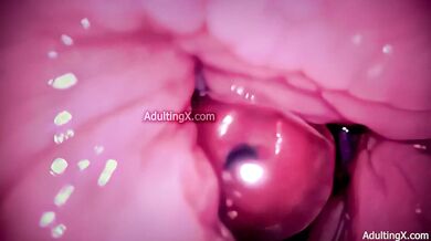 Camera in Vagina, Cervix POV, Tiny Cucked by Giant ‘Couple’, Cum in Condom and Creampie - Full Clip