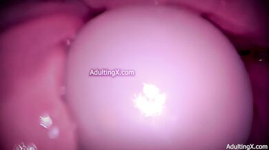 Camera in Vagina, Cervix POV, Tiny Cucked by Giant ‘Couple’, Cum in Condom and Creampie - Full Clip