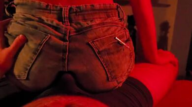 Intense MAKE OUT, clothed ASSJOB orgasm