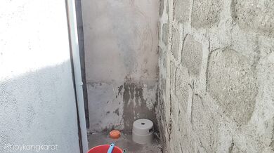 Filipina taking a bath outside the house got fuck