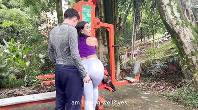 Colombian MILF convinces Nerd boy in a park to fuck at his house, his stepson discovers them!