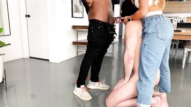 Lord Maria Makes her Cuckold Slave Suck MontrealBBC's Huge Cock