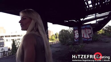 Super Dirty Public Sex in Berlin with Hot Blonde Milf
