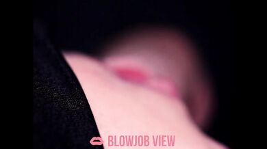 CLOSE UP - Amateur Stepsister Blowjob and Swallow