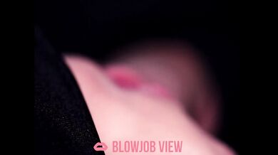 CLOSE UP - Amateur Stepsister Blowjob and Swallow