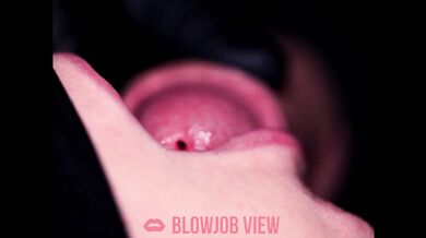 CLOSE UP - Amateur Stepsister Blowjob and Swallow
