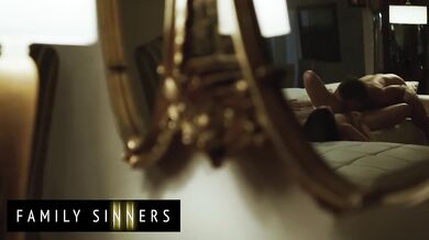FAMILY SINNERS - Brunette Step Sister Sucks On Her Step Brother's Cock While Her Husband Is Away