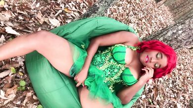 Enjoying a beautiful day in the woods as Poison Ivy Nina Rivera