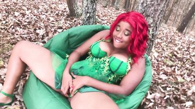 Enjoying a beautiful day in the woods as Poison Ivy Nina Rivera