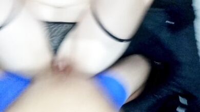 "-Please don't come inside!" Busty white girl asks to fuck without a condom