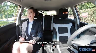 CZECH XXX - MILF driving instructor needs her PUSSY licked to calm her down