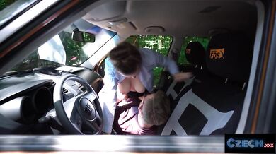 CZECH XXX - MILF driving instructor needs her PUSSY licked to calm her down
