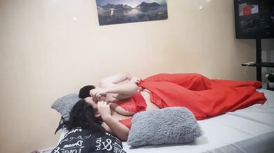 My stepsister's girlfriend enters my bedroom and wakes me up and asks me to fuck her.