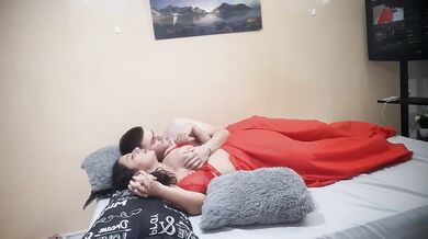 My stepsister's girlfriend enters my bedroom and wakes me up and asks me to fuck her.