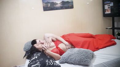 My stepsister's girlfriend enters my bedroom and wakes me up and asks me to fuck her.