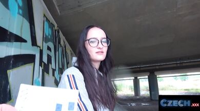 Czech XXX - Sweet ass Czech is fucked in public under a bridge