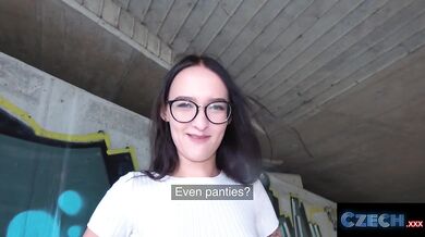 Czech XXX - Sweet ass Czech is fucked in public under a bridge