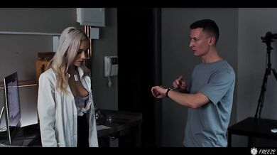 Beautiful Blonde Doctor Gets Used and Begs For Cock - Freeze Time Stop Sex Creampie