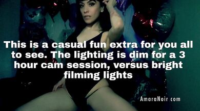 Amara Noir cam session short- sub burns his nuts w cig
