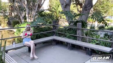 BJRAW New busty blonde neighbor sucks my cock