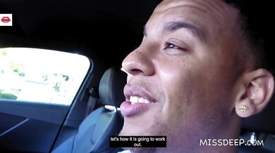 Public Car Sex: Black Guy & Hot Blonde
