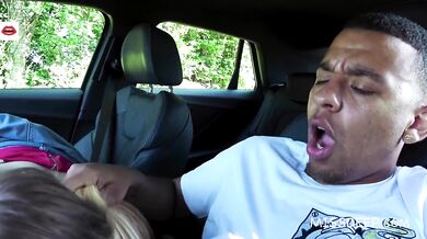 Public Car Sex: Black Guy & Hot Blonde