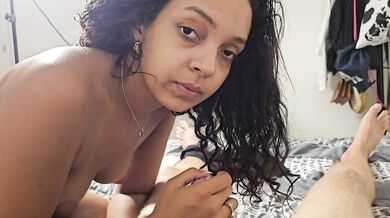 Hot Latina gives blowjob