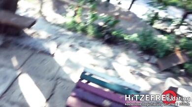 Risky Outdoor Sex with Naughty Brunette German Milf