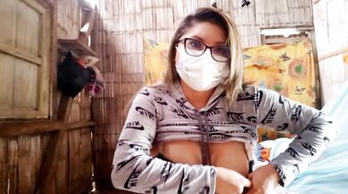 young woman shows her tits to her teacher in hot video