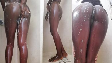 Ebony Caught In Shower, sexy body exposed!