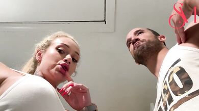 SophiaMayy FAKES being a Personal Trainer to seduce stranger into fucking her in home gym!