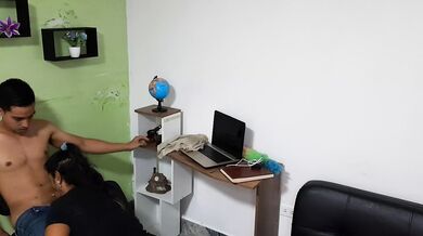 I fuck my stepmom when she is cleaning the studio