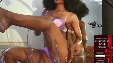 Your Ebony Step Sis Gives You Jerk Off Instruction
