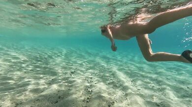 Naked swim at NUDIST BEACH Amateur NUDIST wife