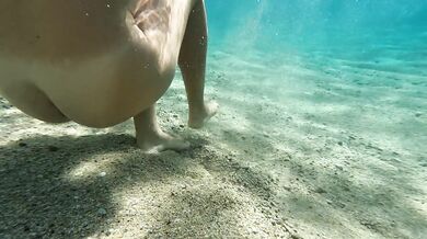 Naked swim at NUDIST BEACH Amateur NUDIST wife
