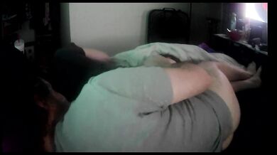 Neighbors hot amateur milf hotwife waits in my bed for quickie spooning